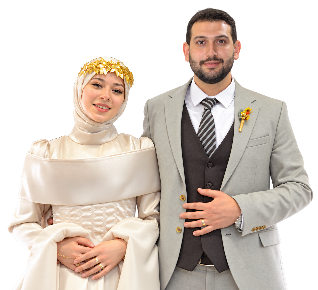 Handenur ve Mustafa düğün portresi